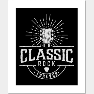 Classic Rock Forever // Vintage Rock Badge Posters and Art